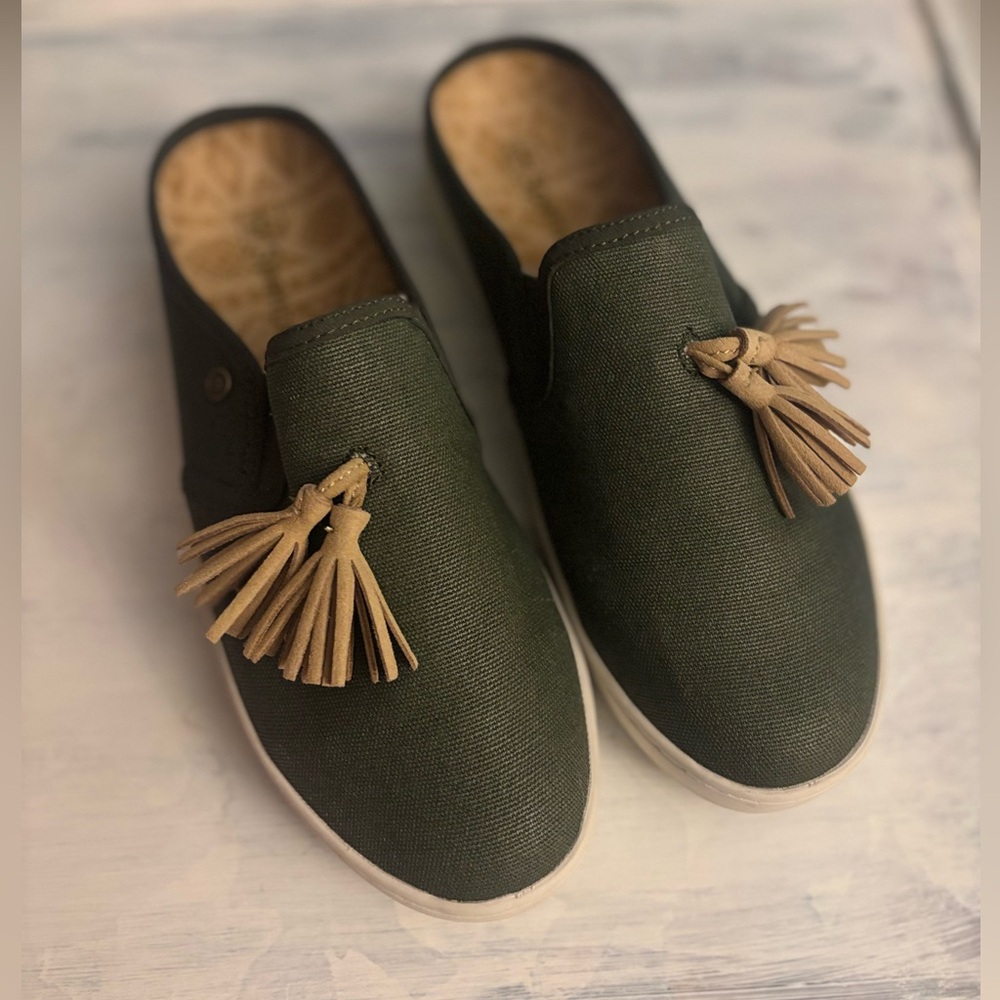 Spenco Orthotic Slide Mules Olive Green